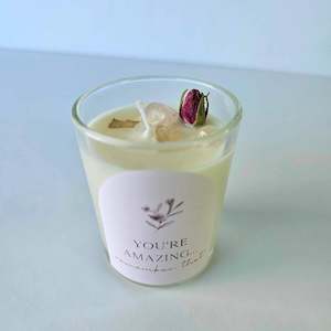 Mama + Me Mini Quartz Quote Candle - 'You're Amazing...Remember That'