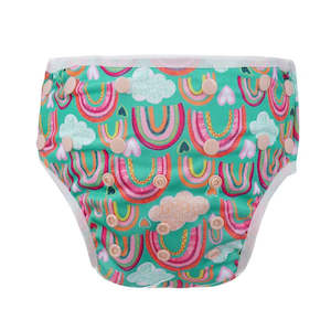 Bear & Moo Swim Nappy - Happy Rainbows