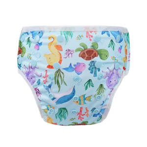 Baby wear: Bear & Moo Swim Nappy - Ocean Friends