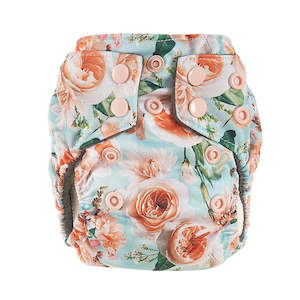 Bear & Moo Newborn Cloth Nappy - Blushing Bloom