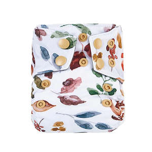 Bear & Moo Newborn Cloth Nappy - Fall Leaves