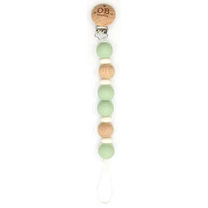 O.B Designs Beechwood & Silicone Dummy Chain - MINT