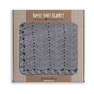 O.B Designs Handmade Crochet Baby Blanket - Grey