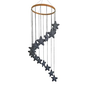 O.B Designs Falling Stars Baby Mobile - Grey