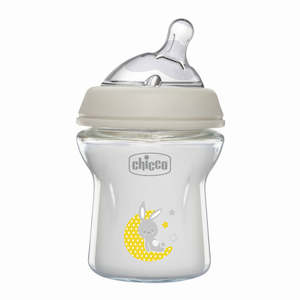 Baby wear: Chicco Natural Feeling 150ml Slow Flow 0m+ Glass Bottle