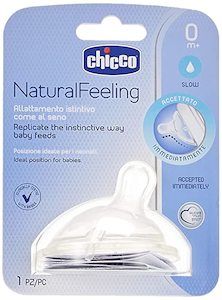 Baby wear: Chicco Natural Feeling Silicone Teat - 0m+ - Slow Flow 1pk