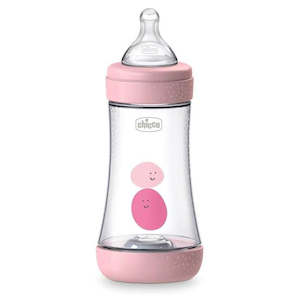 Chicco Perfect 5 Bottle 240ml Medium Flow (2m+) - Pink