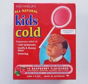 Key Sun Kids Cold Lollipops 10 - Raspberry Flavour