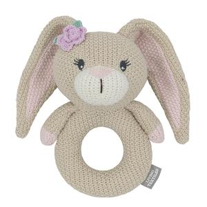 Living Textiles Knitted Rattle - Amelia the Bunny