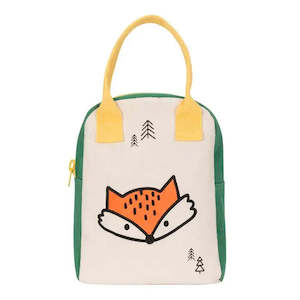 Fluf Zipper Lunch Bag - FOX - 100% certified organic cotton