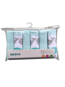 Neeva Washcloths (Pack of 12) - Blue