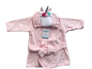 Towels Face Cloths: Neeva Baby Bath Robe PINK UNICORN