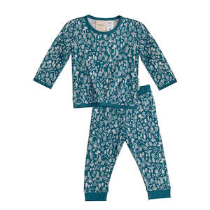 Woolbabe Merino/Organic Long Sleeve Cotton Pyjamas - LAKE WILDERNESS