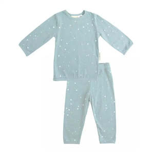 Woolbabe Merino/Organic Long Sleeve Cotton Pyjamas - TIDE STARS