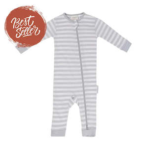 Woolbabe Merino/Organic Cotton PJ Suit - PEBBLE