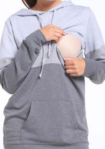 Nursing / Breastfeeding Hoodie GREY