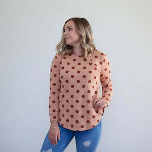 Milkbar Willow Polka Sweater | Peach