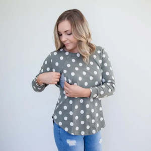 Milkbar Willow Polka Sweater | Sage