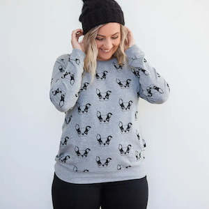 Breastfeeding Clothing: Milkbar Harvey Frenchie Sweater | Grey MEDIUM (12-14)