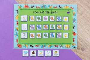 Lulubug Learning Magnetic Toilet Training Chart - Bugs & Butterflies