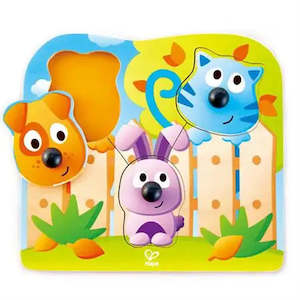 Wooden Toys: Hape Big Nose Wild Puzzle