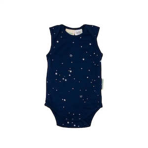 Bodysuits: Woolbabe Merino/Organic Cotton Singletsuit - Tekapo Stars