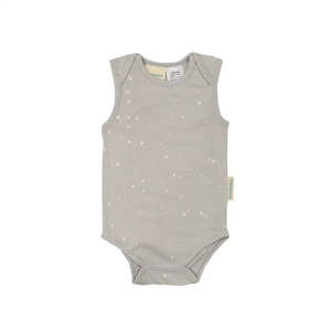 Woolbabe Merino/Organic Cotton Singletsuit - Pebble Stars