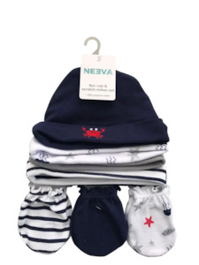 Neeva 8 Piece Hat & Mitten Set CRAB