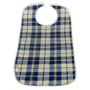 Brolly Sheets Waterproof Adult Bib - Large - Navy Tartan