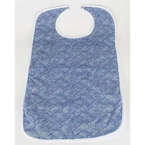 Brolly Sheets Waterproof Adult Bib - Large - Blue Geometric