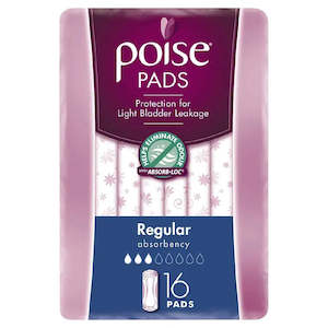 Poise Regular Pads (16pcs) Pack