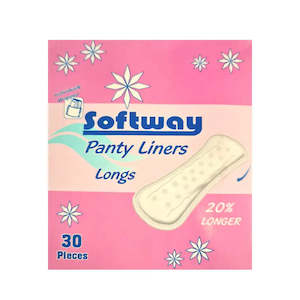 Womens Incontinence Pads: Softway Pantyliners - Long 30 pcs