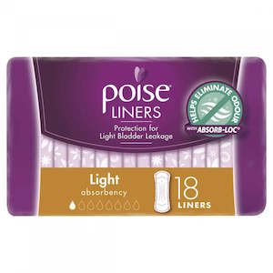 Womens Incontinence Pads: Poise® Light Liners (18pcs)Pack