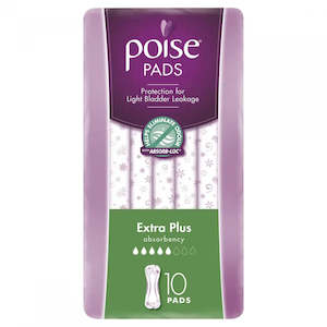 Womens Incontinence Pads: Poise Extra Plus Pads (10pcs)Pack