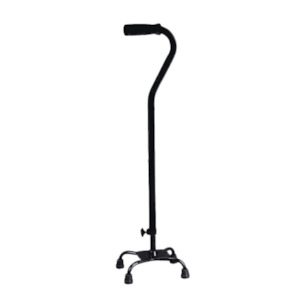 Swan Neck  Quad Cane- Black- (CA215)