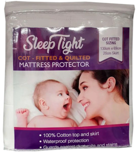 Sleep Tight Fitted & Quilted Cot Mattress Protector