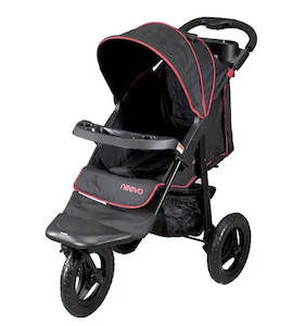 Easter: Neeva 3 Wheel Stroller - Black & Red Trim (V2)