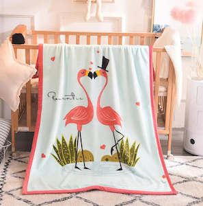 Sleep Tight Mink Feel Blanket FLAMINGO