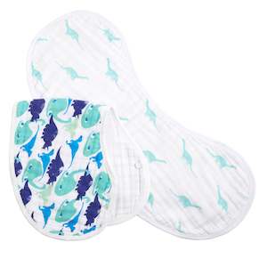 Single Muslin Burpy Bib: aden + anais jurassic classic burpy bibs 2 pack