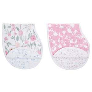 Single Muslin Burpy Bib: aden + anais ma fleur classic burpy bibs 2 pack