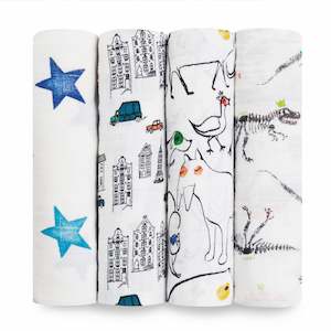 aden + anais colour pop 4 pack classic swaddles