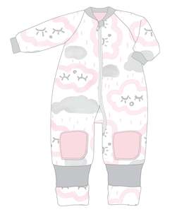 Sleeping Bags 1: Warmies 2-3 Years Cotton With Arms 3.0 TOG CLOUDS PINK