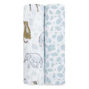 aden + anais jungle 2-pk swaddle