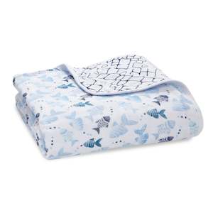 aden + anais gone fishing - fish classic muslin dream blanket