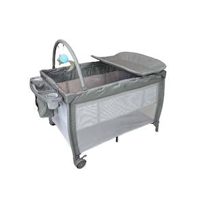 Bs Nurseryfurniture Portacots: Ultimate 8-in-1 Portacot in Grey Melange