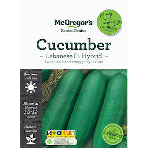 McGregor's Cucumber Lebanese F1 Hybrid Specialty Seeds