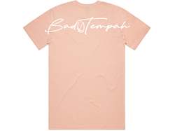 BACK DROP SCRIBBLE TEE - Pink/White