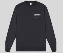 Clothing: Charcoal / Cream Emb Barcode 2.0 Crew