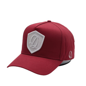 MF SHIELD SNAPBACK BURGUNDY / WHITE