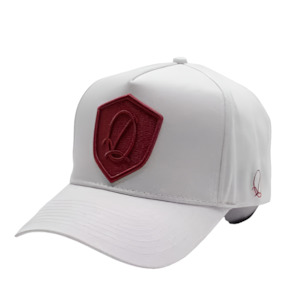 MF SHIELD SNAPBACK WHITE / BURGUNDY